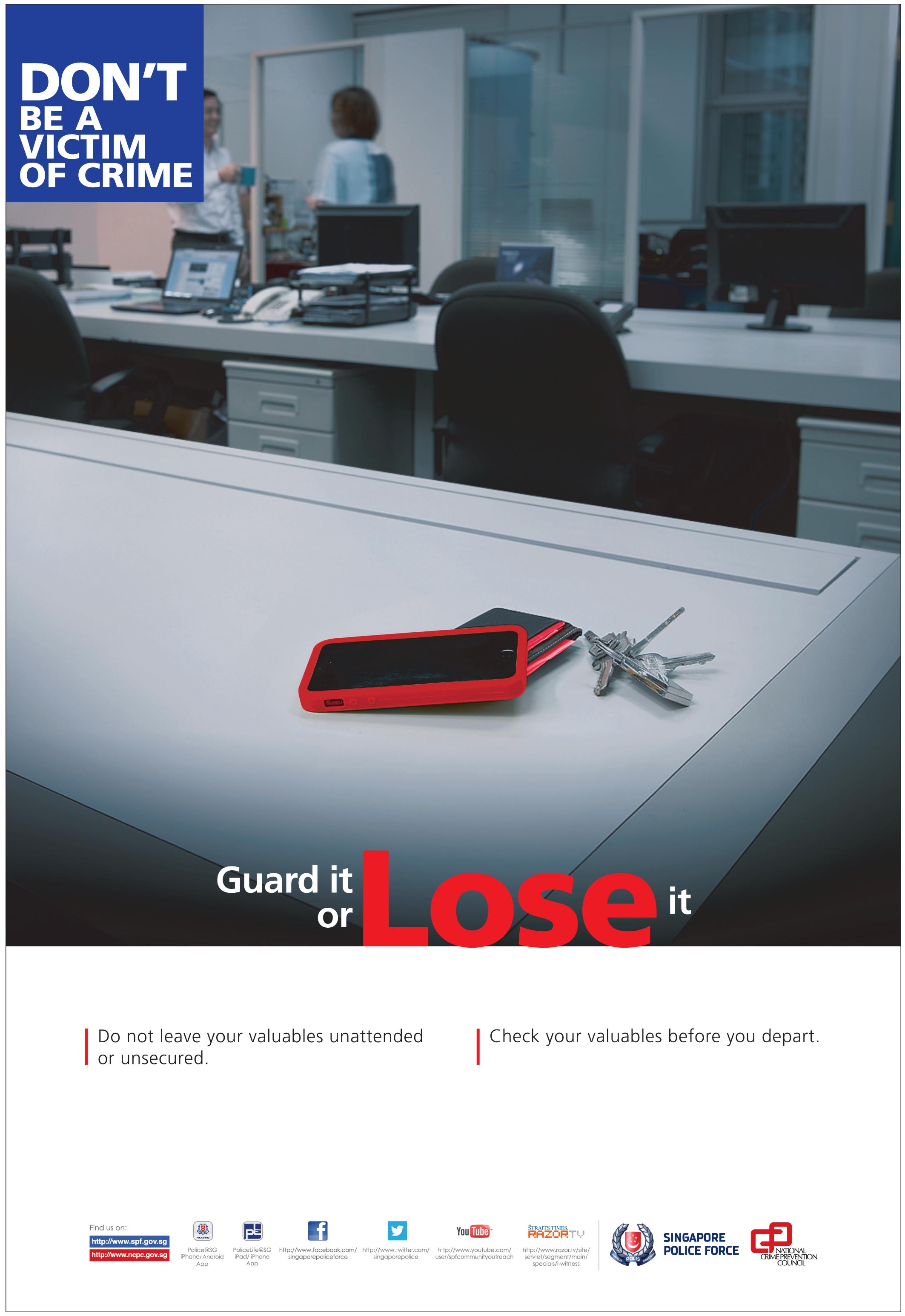 crime prevention posters office soccer