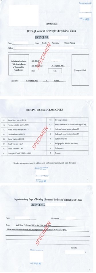 Supporting Document Singaporean
