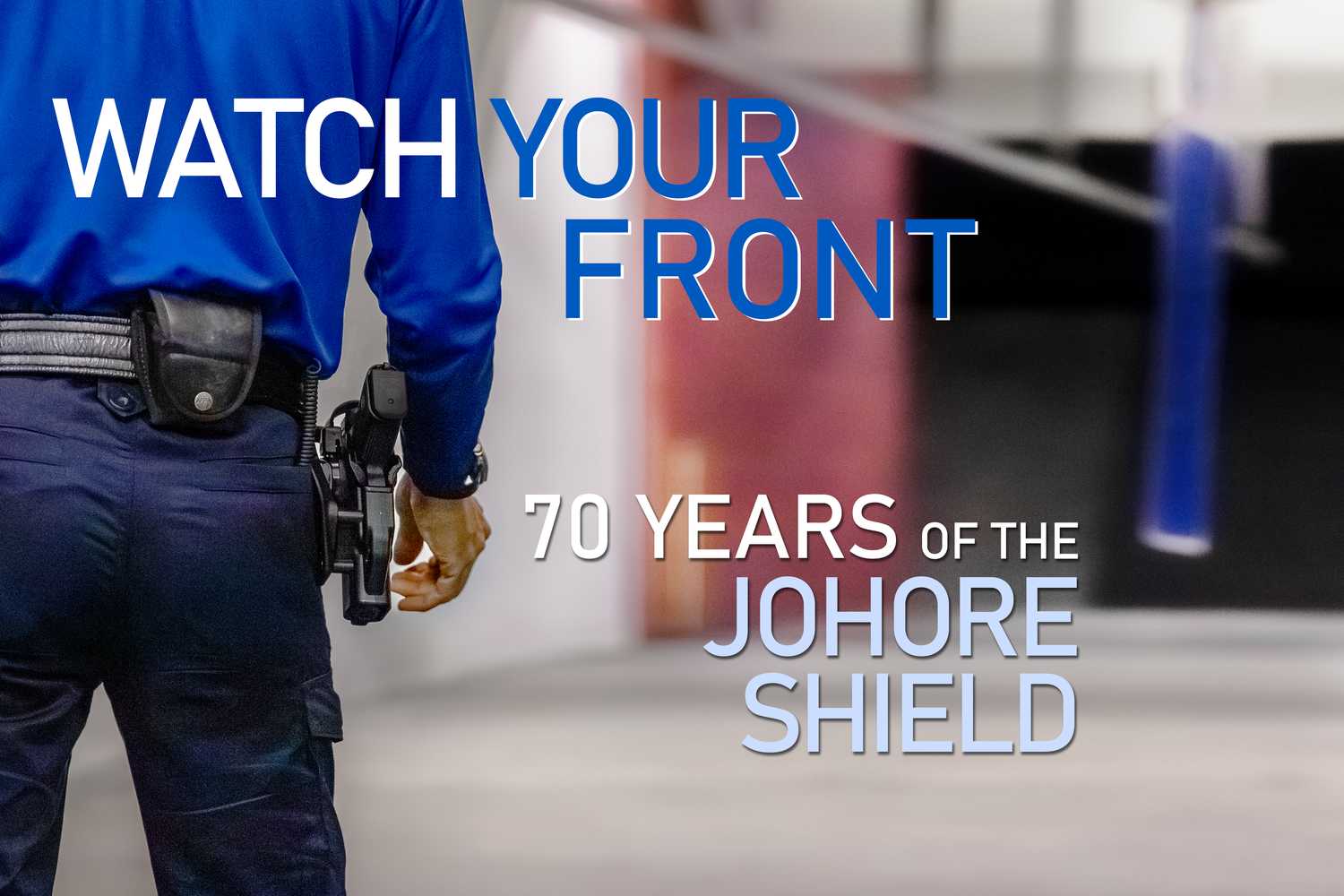 teaser image of an officer wearing blue standing infront of a shooting range