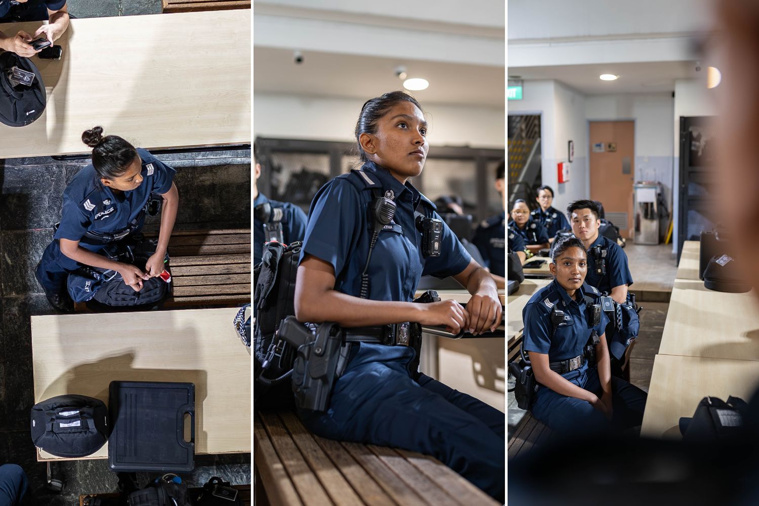 three part compilation of the briefing from different angles