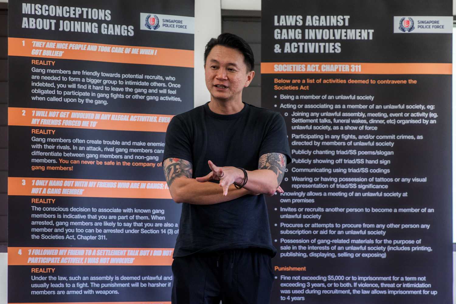 Mr Kim Whye Kee sharing his experiences with camp participants.