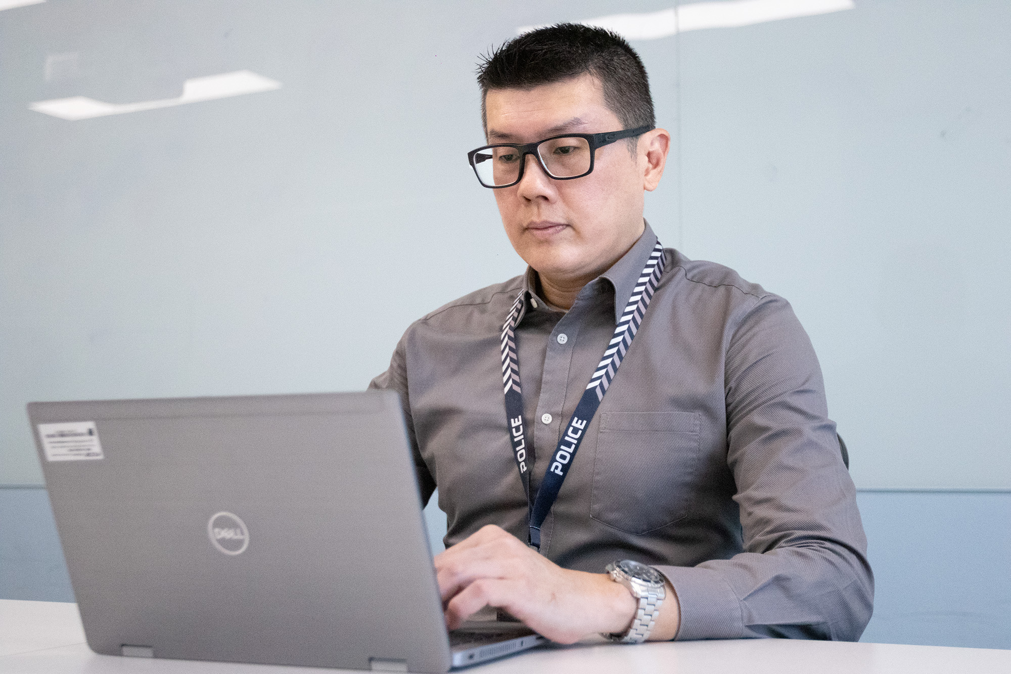 Serving in the OCB has allowed DSP Lim to widen his knowledge of combating transnational organised crime groups. PHOTOS: Alethea Lee