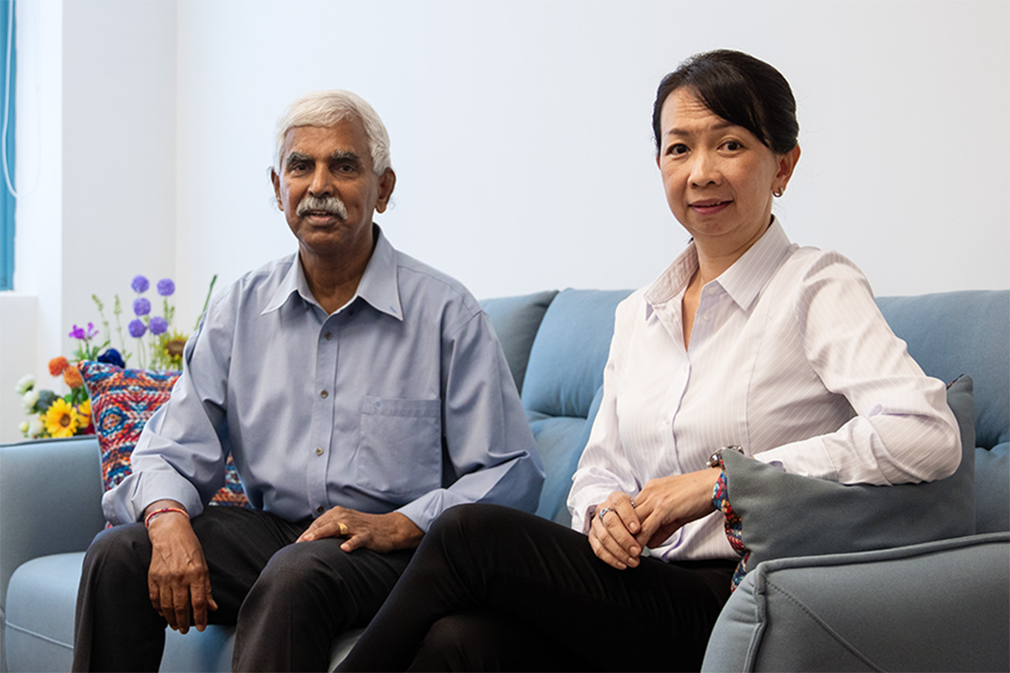 The past and present Heads of Investigation – Supt (Ret) Avadiar S/O Ponengan (left) and Supt Cindy New. PHOTO: Rose Maswida