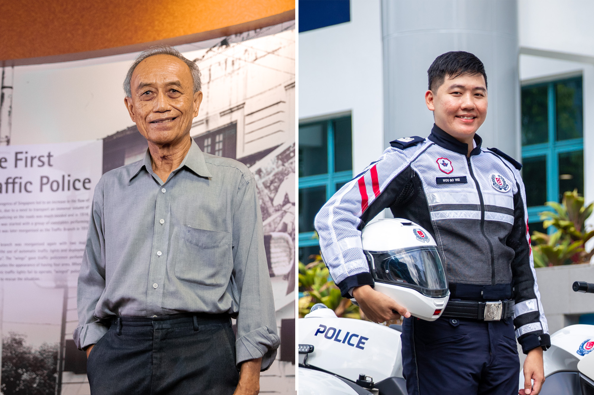 Cpl (Ret) Mahdi (Left) and SSSgt Woo Bo Wei. PHOTOS: Rose Maswida