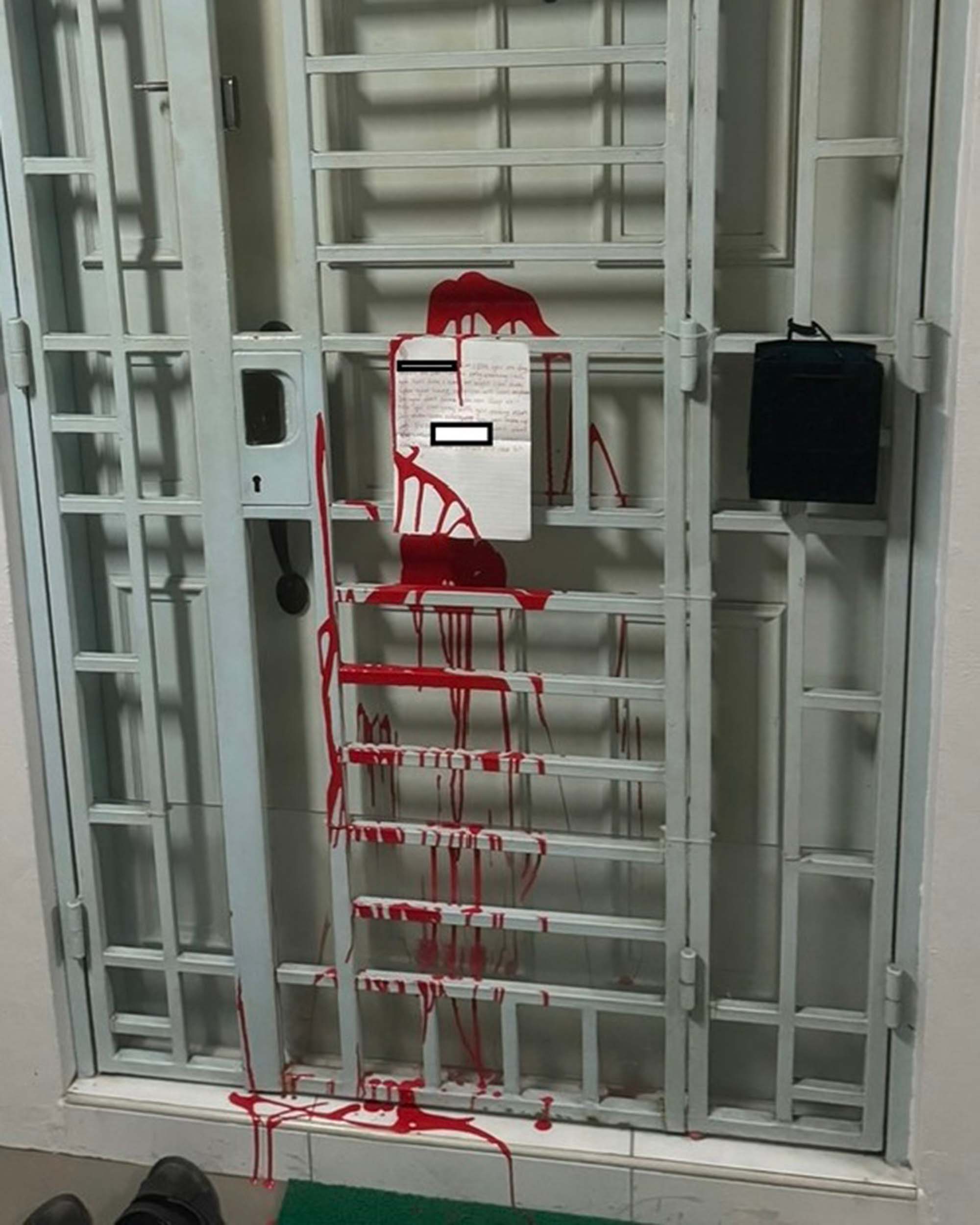 An example of UML harassment at a residential unit. PHOTO: SPF