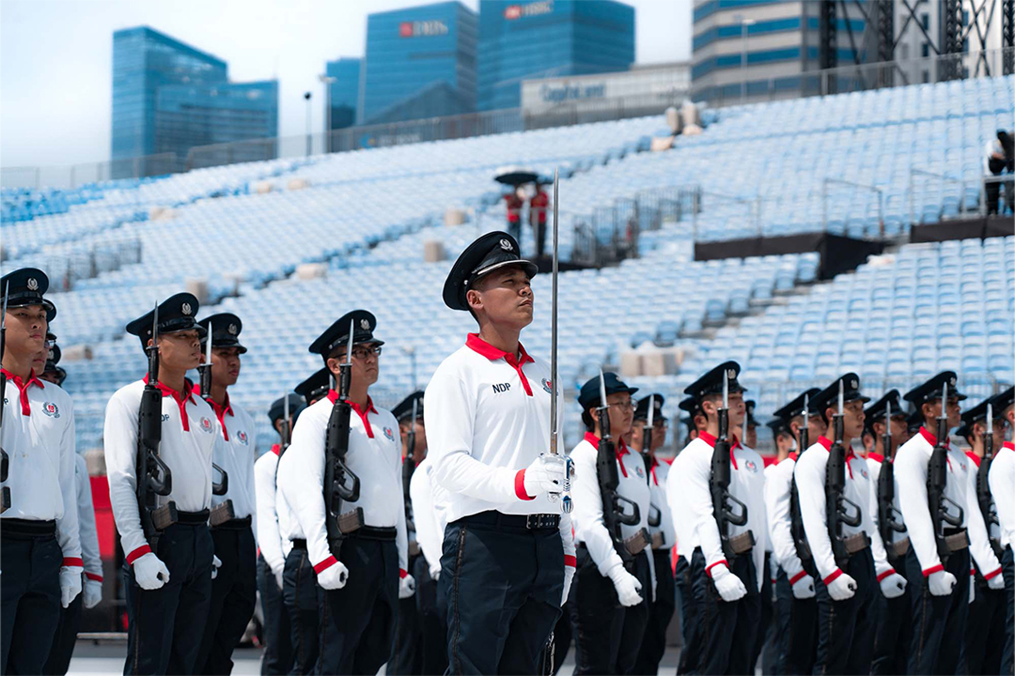 DSP Muhsin and fellow officers are proud to represent the SPF on the national stage. PHOTO: Soh Ying Jie
