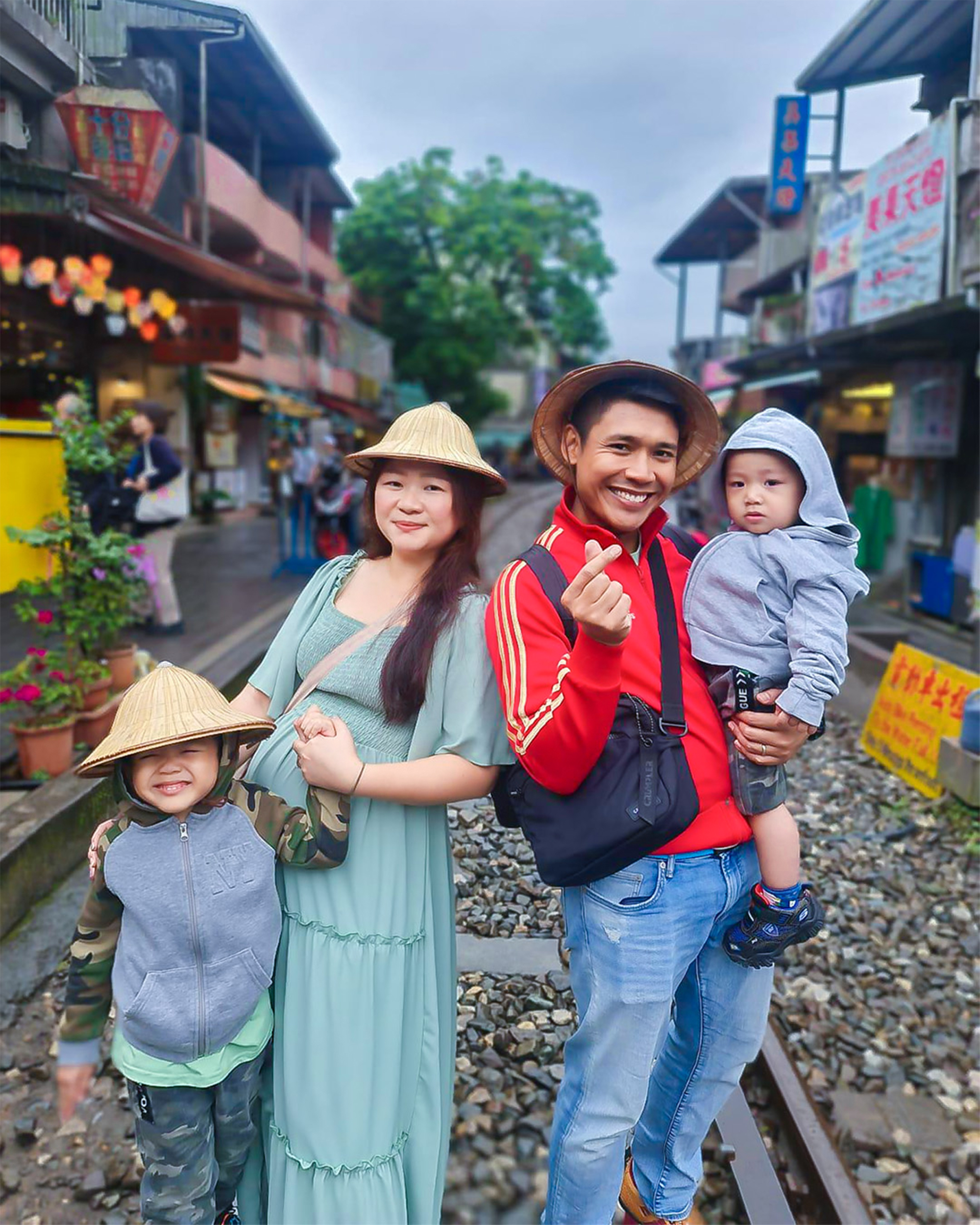 DSP Muhsin with his wife and children on a holiday. PHOTO: DSP Muhsin