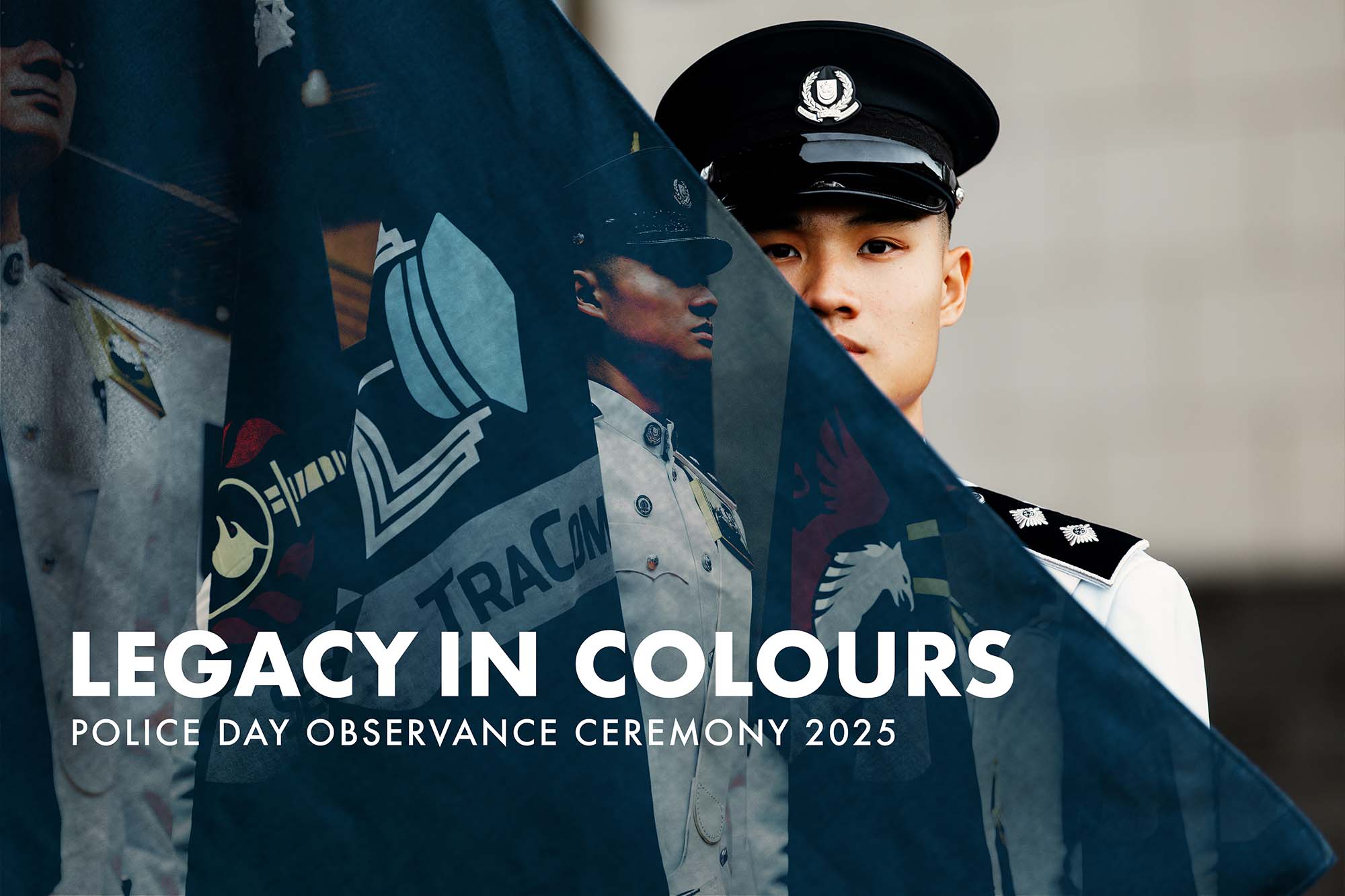 a photo of the tracom unit flag draped over NSI chong, with his face slightly visible