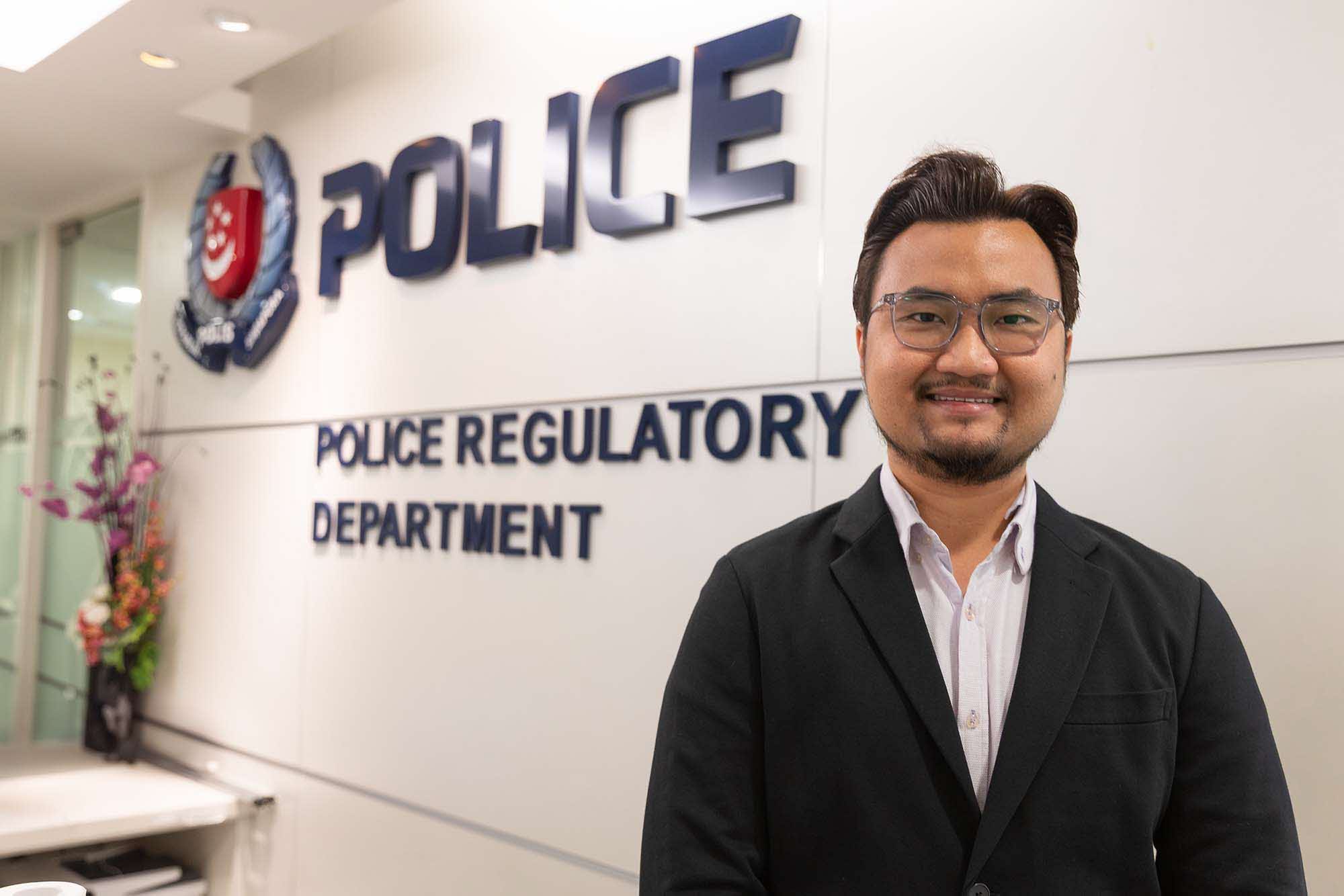 Mr Khairul at PRD counter.