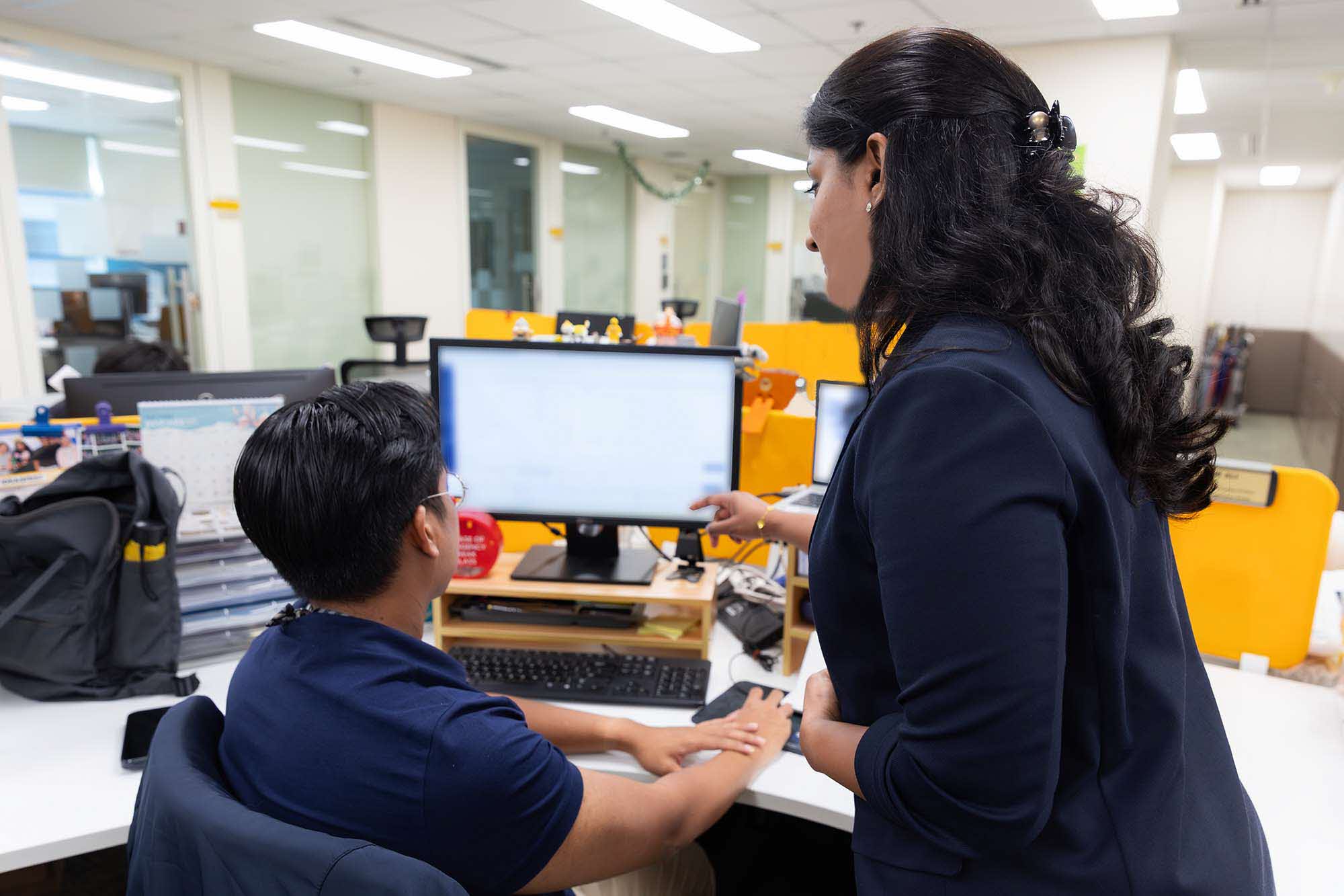 Ms Rogini providing guidance to her RO.