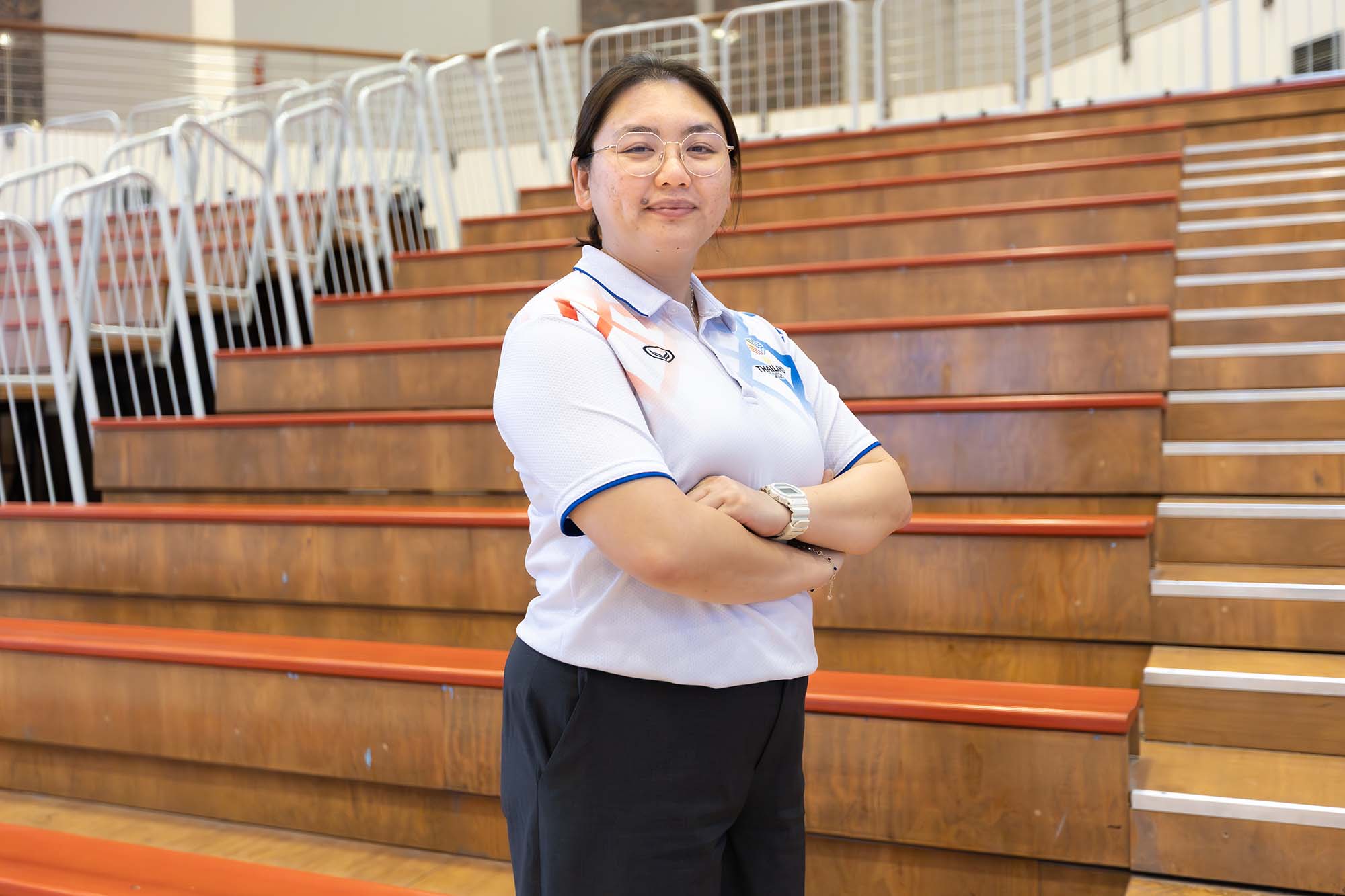 SI Neo standing at Multipurpose Hall.