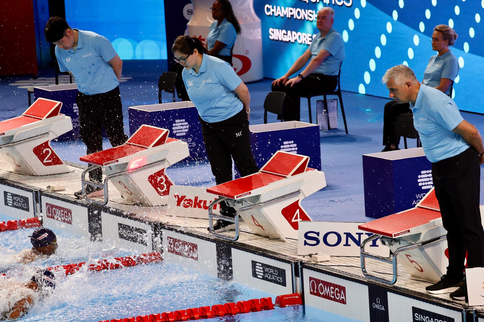 SI Neo officiating at the World Aquatics Championships 2025. 