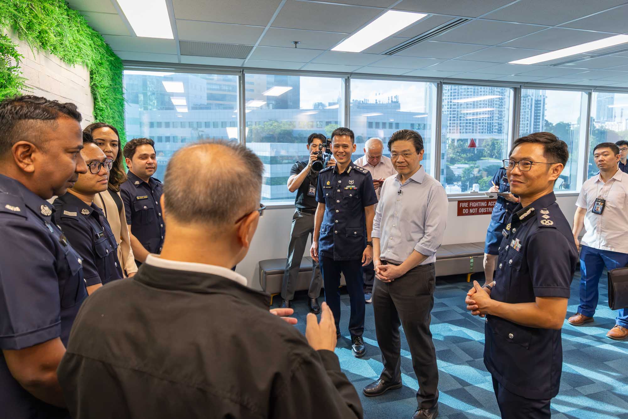 PM Wong meeting with selected officers. 