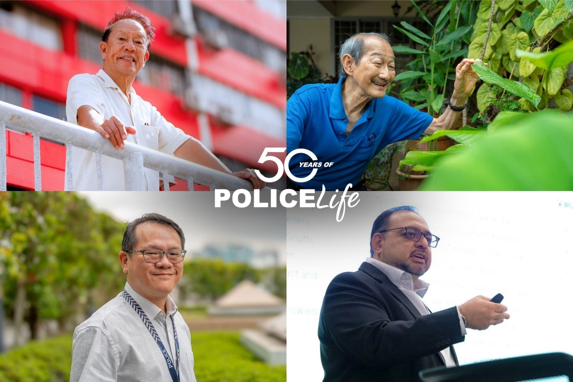 A collage of four past Police Life contributors