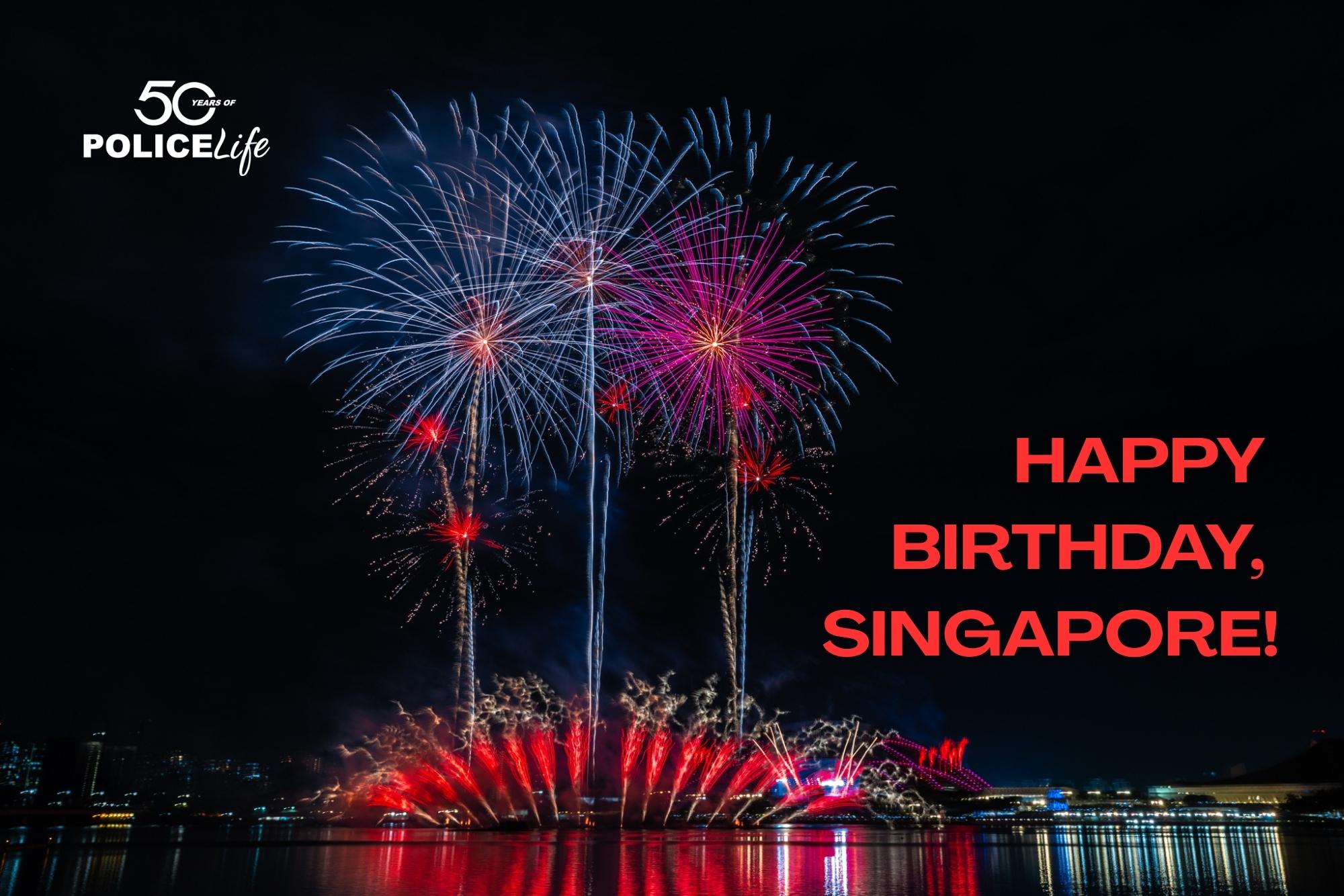 Fireworks display lighting up the night. 