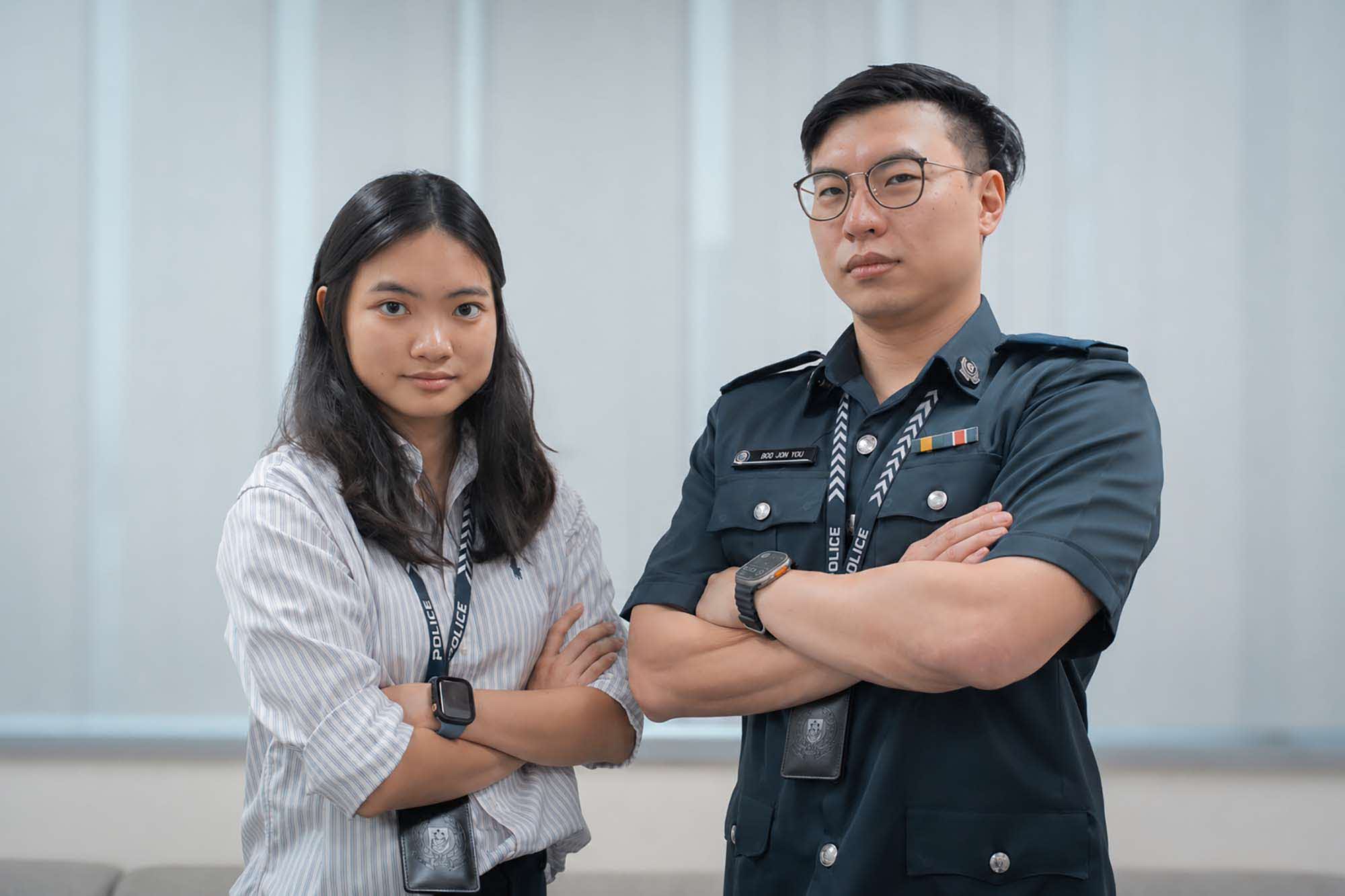 Ms Chloe Chua and ASP Boo Jon You from Cyber Command.