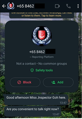 20240528PoliceAdvisoryOnGovernmentOfficialImpersonationScamVariantSeekingAssistanceInPoliceInvestiga