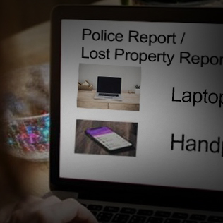 Furnish details of stolen or lost property report image