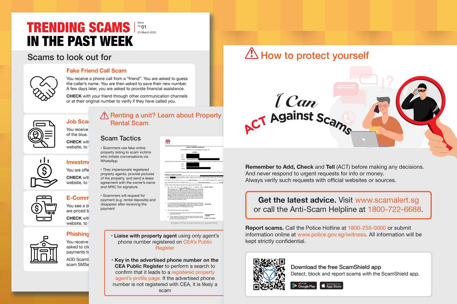 The SPEO’s Scams Bulletin is shared on the SPF’s social media platforms every week.
