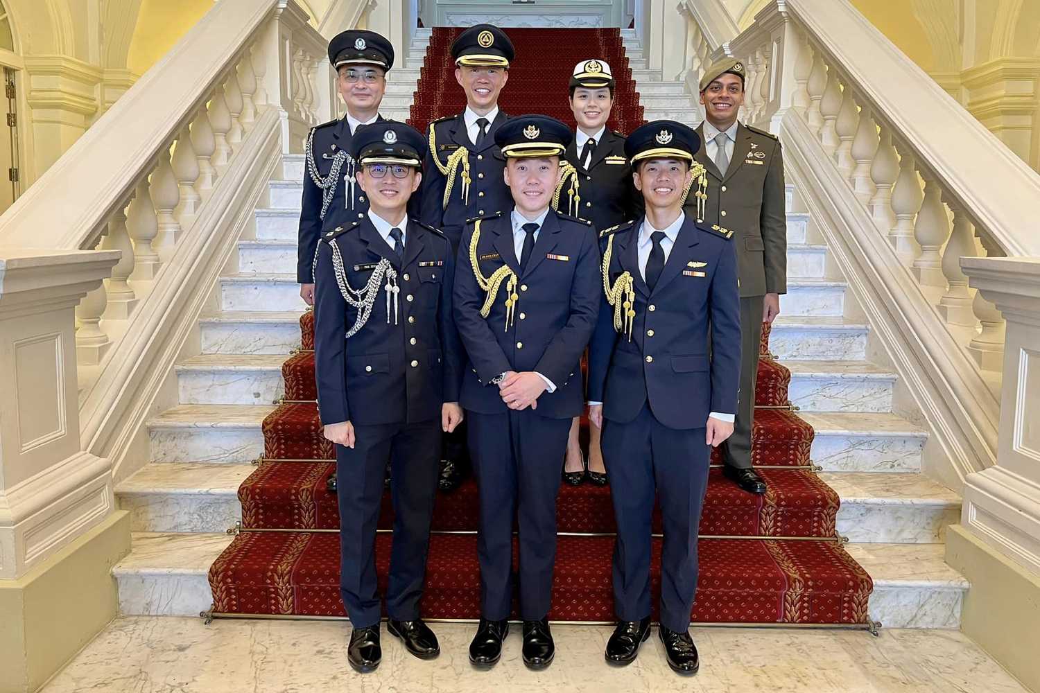 DSP(V) Seah(first row,left,at his HADC Reappointment Ceremony in May 2023. Photo: SPF