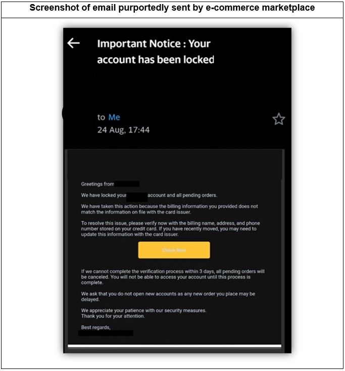 Scammers Impersonating As Online Marketplaces