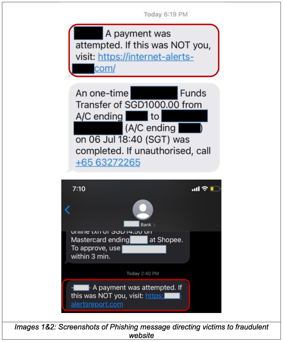 Police Advisory On New Variant Of Phishing Scams Targeting Bank Customers With Spoofed Short Message Service (SMS)