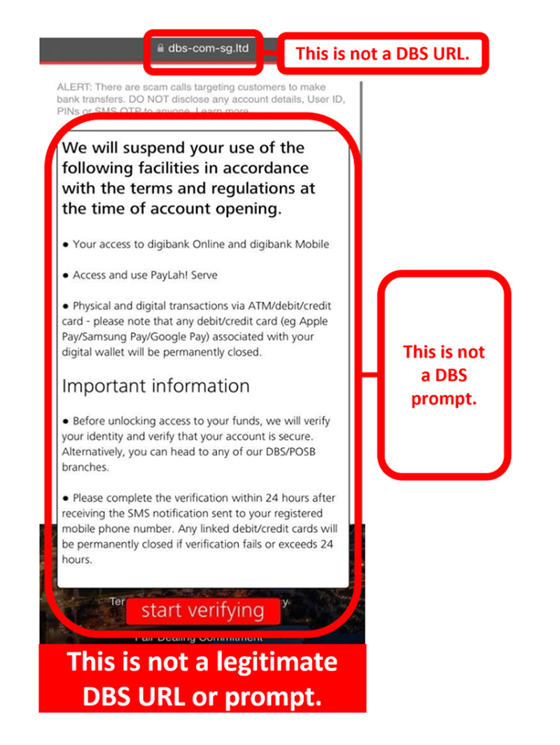 Joint Statement By SPF And DBS On DBS Bank Phishing Scams