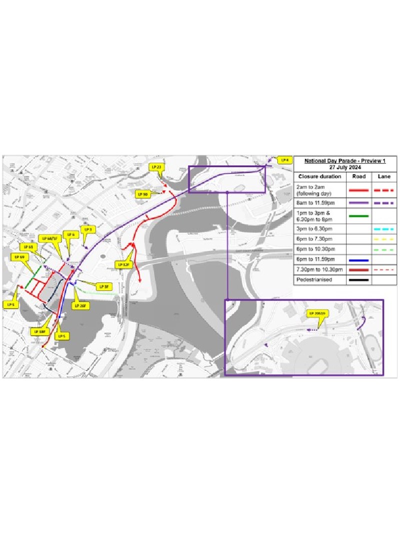 Traffic Arrangements For National Day Parade 2024 – Preview 1