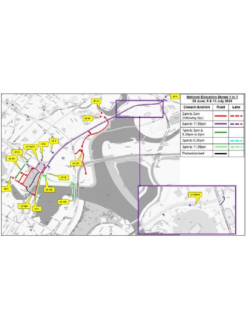 Traffic Arrangements For National Day Parade 2024 – National Education Shows 1, 2 And 3