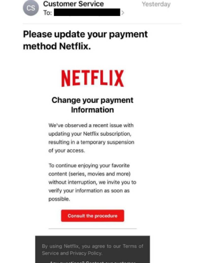 Police Advisory On Email Phishing Scams Involving Netflix