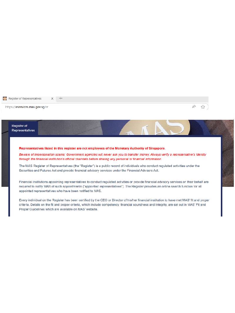 Joint Advisory On Scammers Impersonating Officials From The Monetary Authority Of Singapore