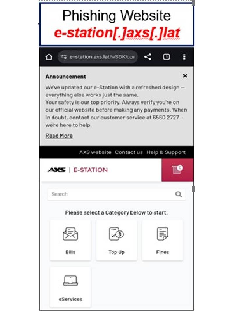 Police Advisory On Resurgence Of Search Engine Phishing Cases Impersonating AXS