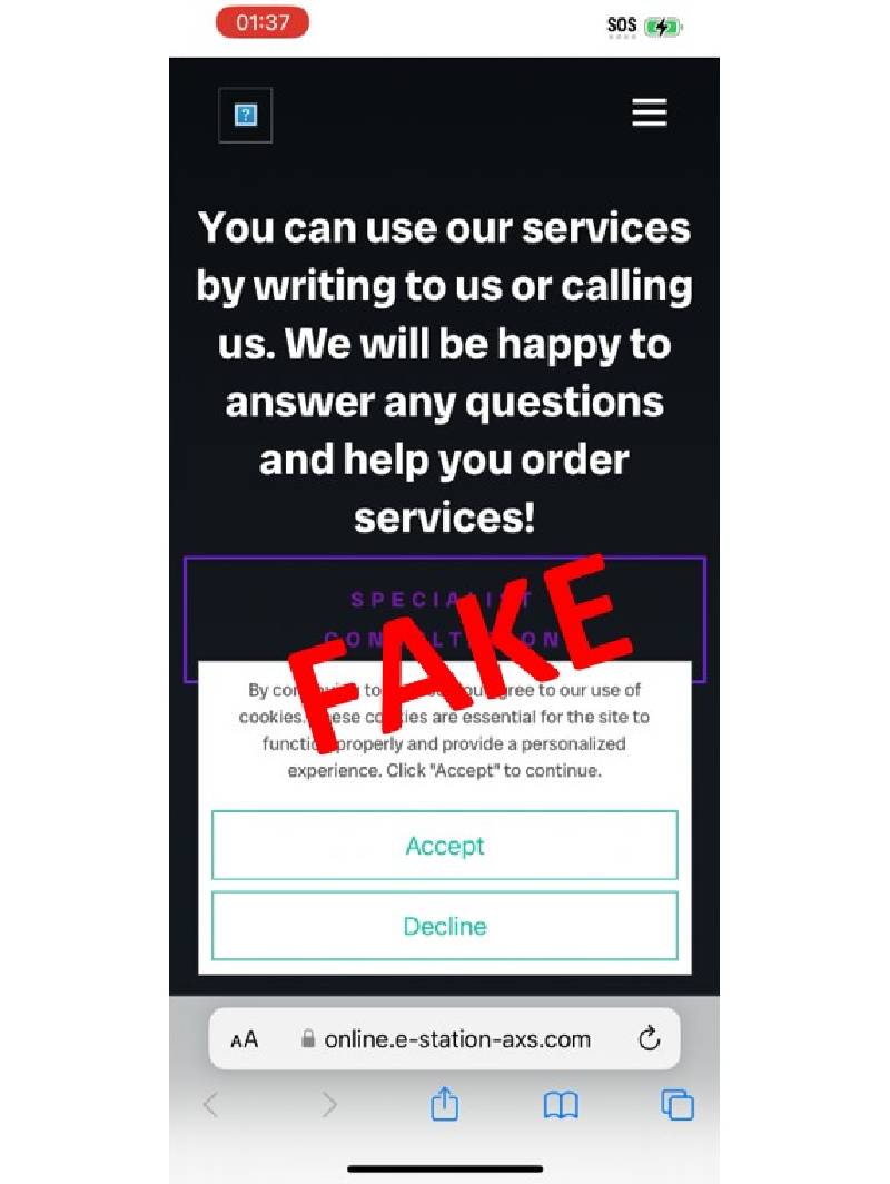 Police Advisory On Phishing Scams Involving Fake AXS Websites