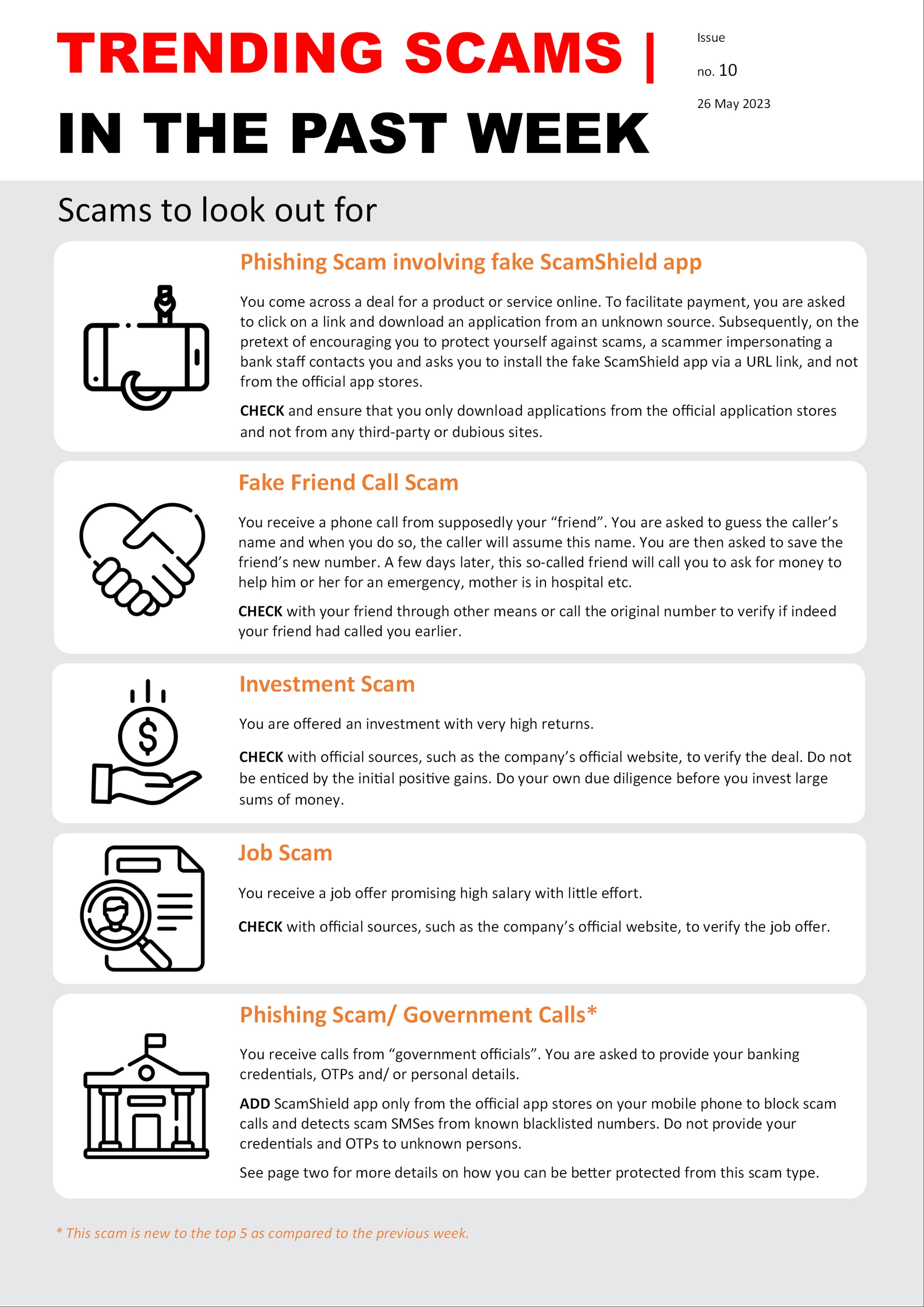 Trending Scams In The Past Week Issue No 10