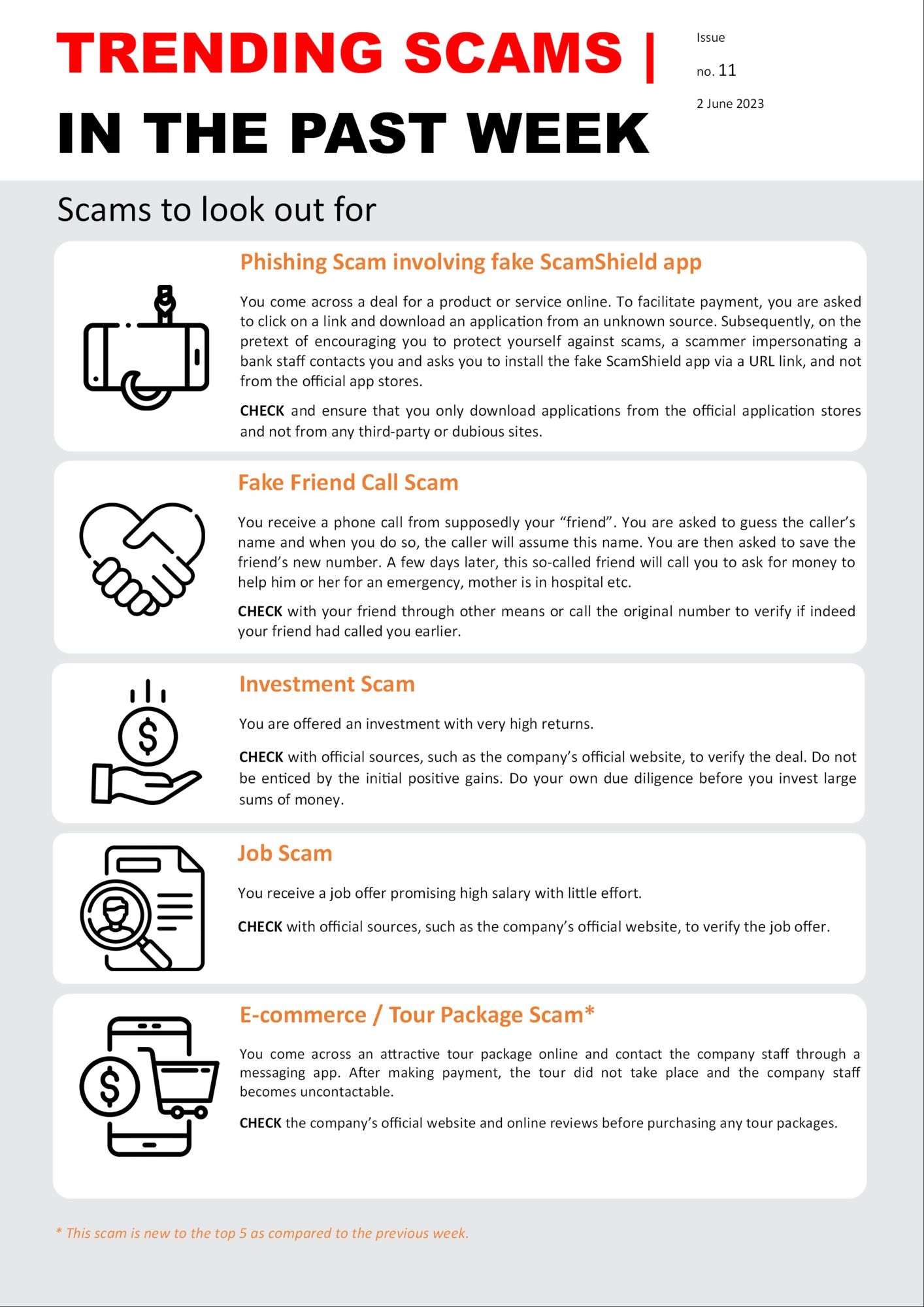 Trending Scams In The Past Week Issue No 11