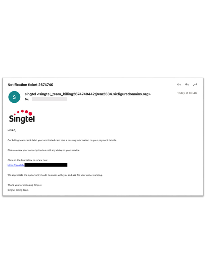 Police Advisory On The Re-Emergence Of Email Phishing Scams Involving Singapore Companies
