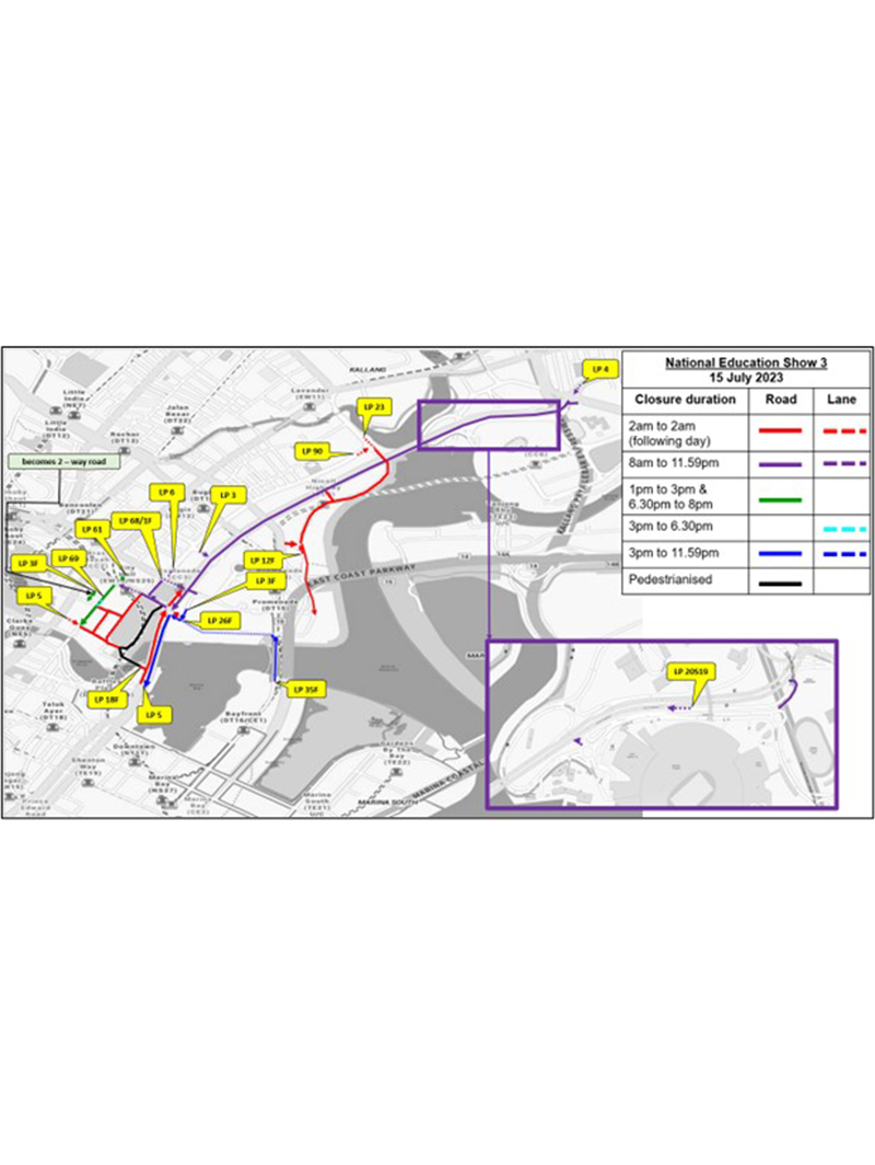 Traffic Arrangements For National Day Parade 2023 – National Education Show 3