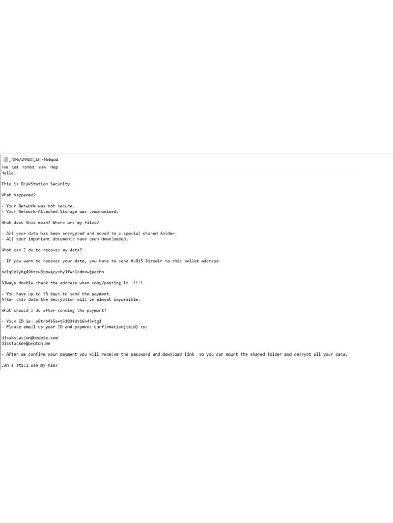 Joint Advisory On Ransom Incidents Involving Network Attached Storage (NAS) Systems