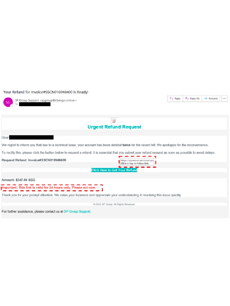 Police Advisory On Phishing Scams Involving The Impersonation Of SP Group