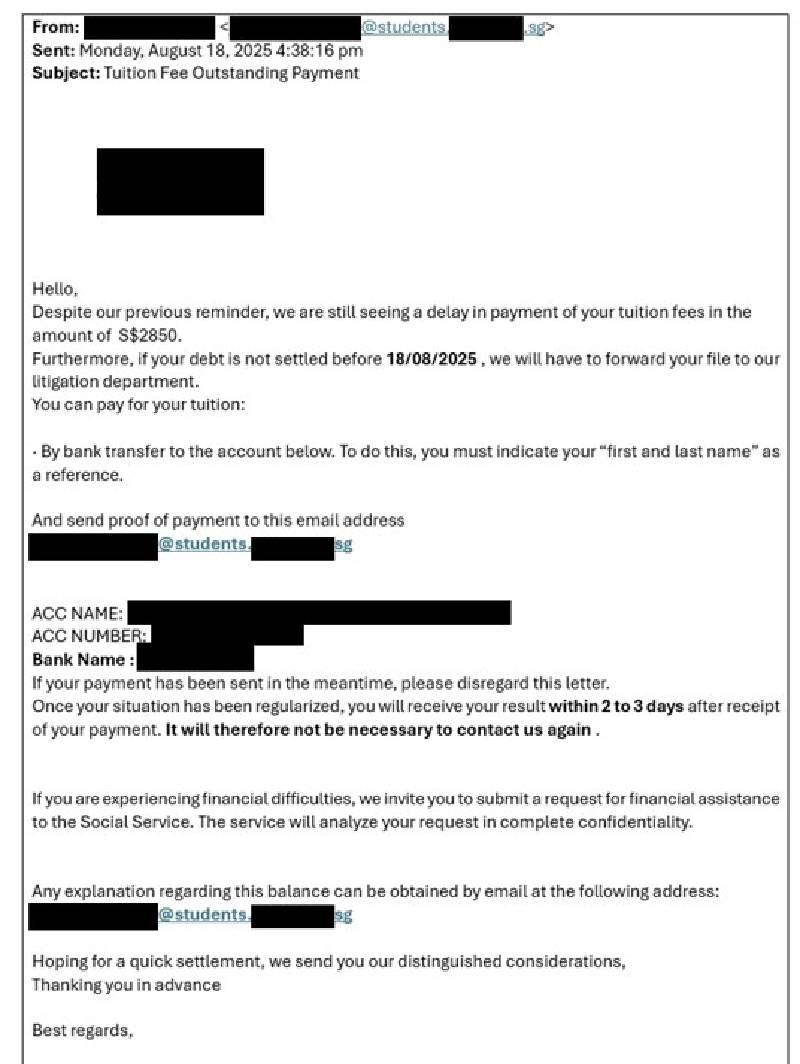Police Advisory On Scams Involving Impersonation Of Educational Institutions