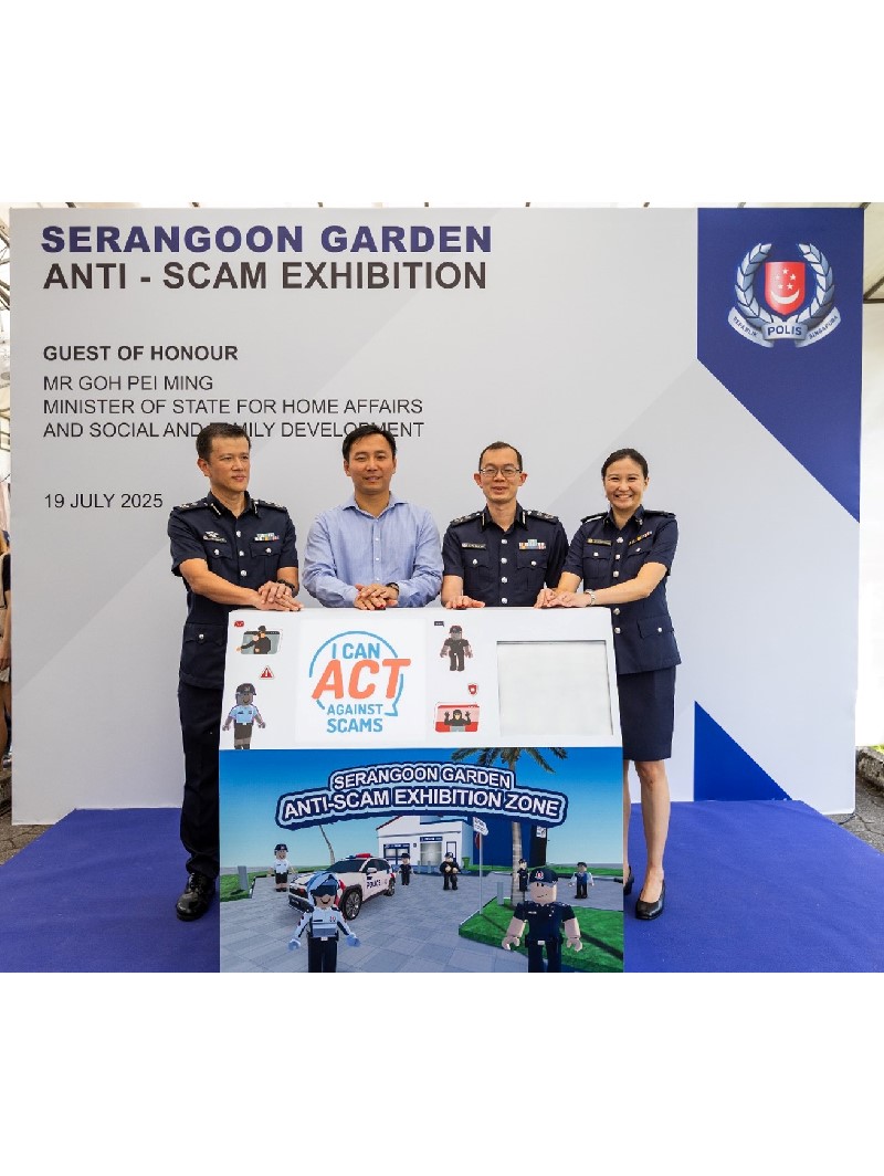 Launch Of Anti-Scam Exhibition At Serangoon Garden Neighbourhood Police Post